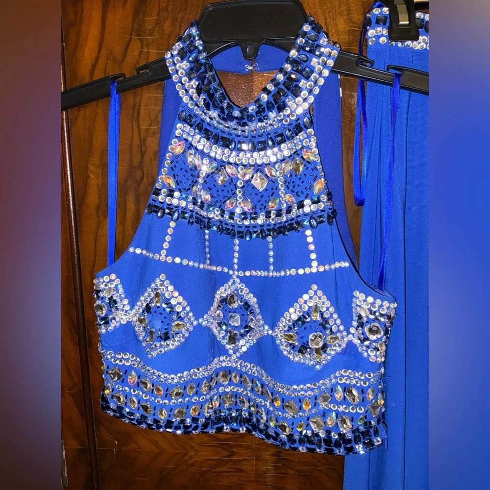 Chicas 2 pc Prom Maxi Skirt & Halter Top Size S - Picture 5 of 16